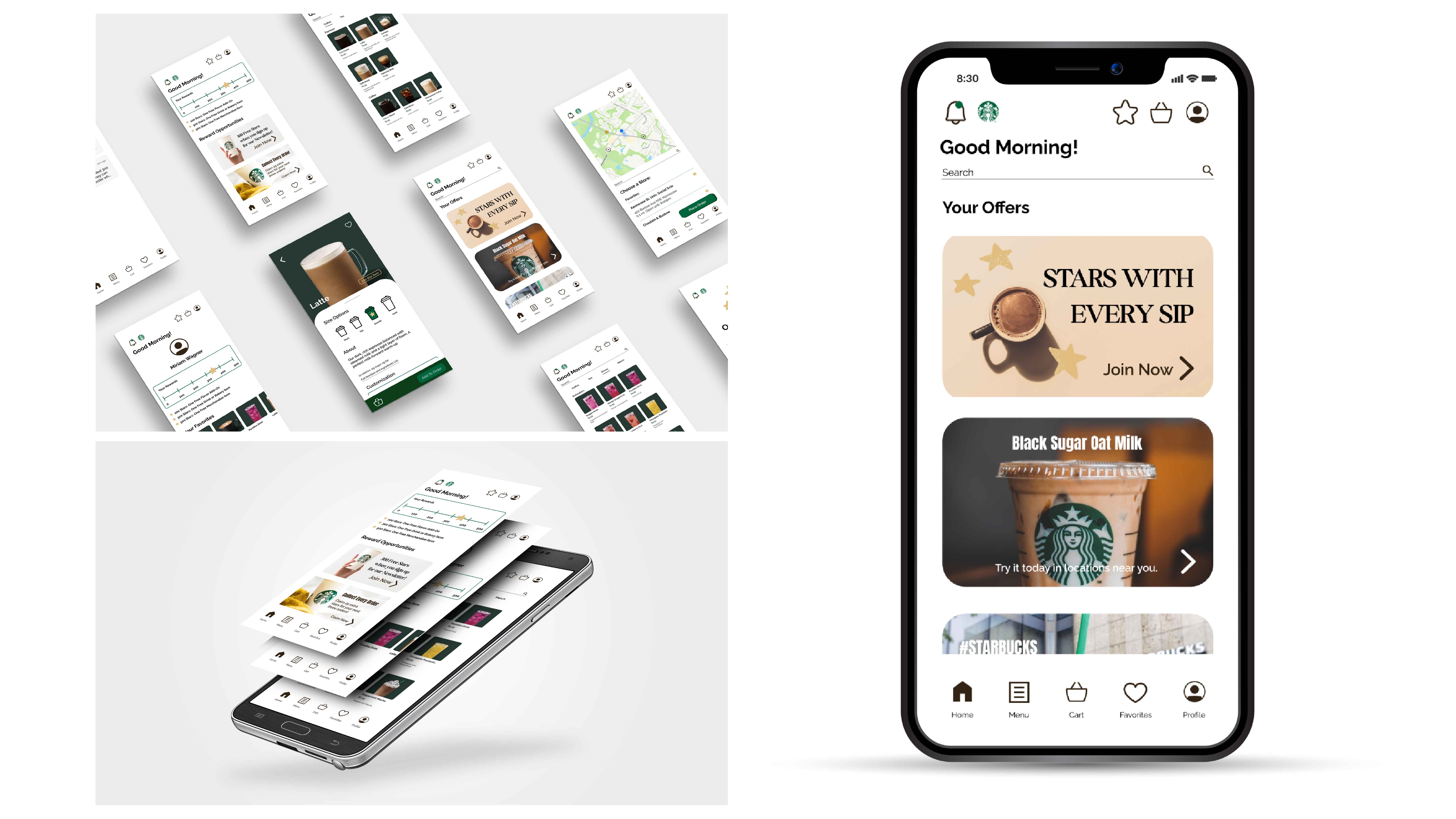 米利暗瓦格纳, "Starbucks App Redesign,“应用程序”, 2023 / 米利暗瓦格纳, "Starbucks App Redesign,“应用程序”, 2023