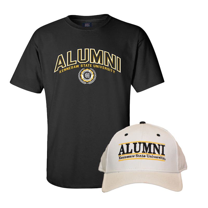 T-shirt and hat from the KSU Alumni Gear store