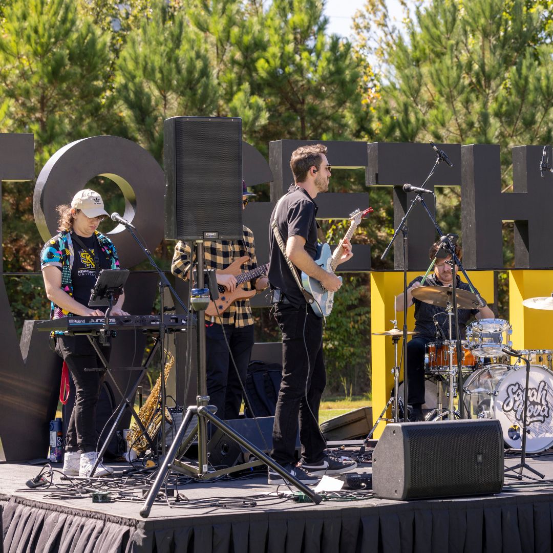 Live band at Homecoming Tailgate