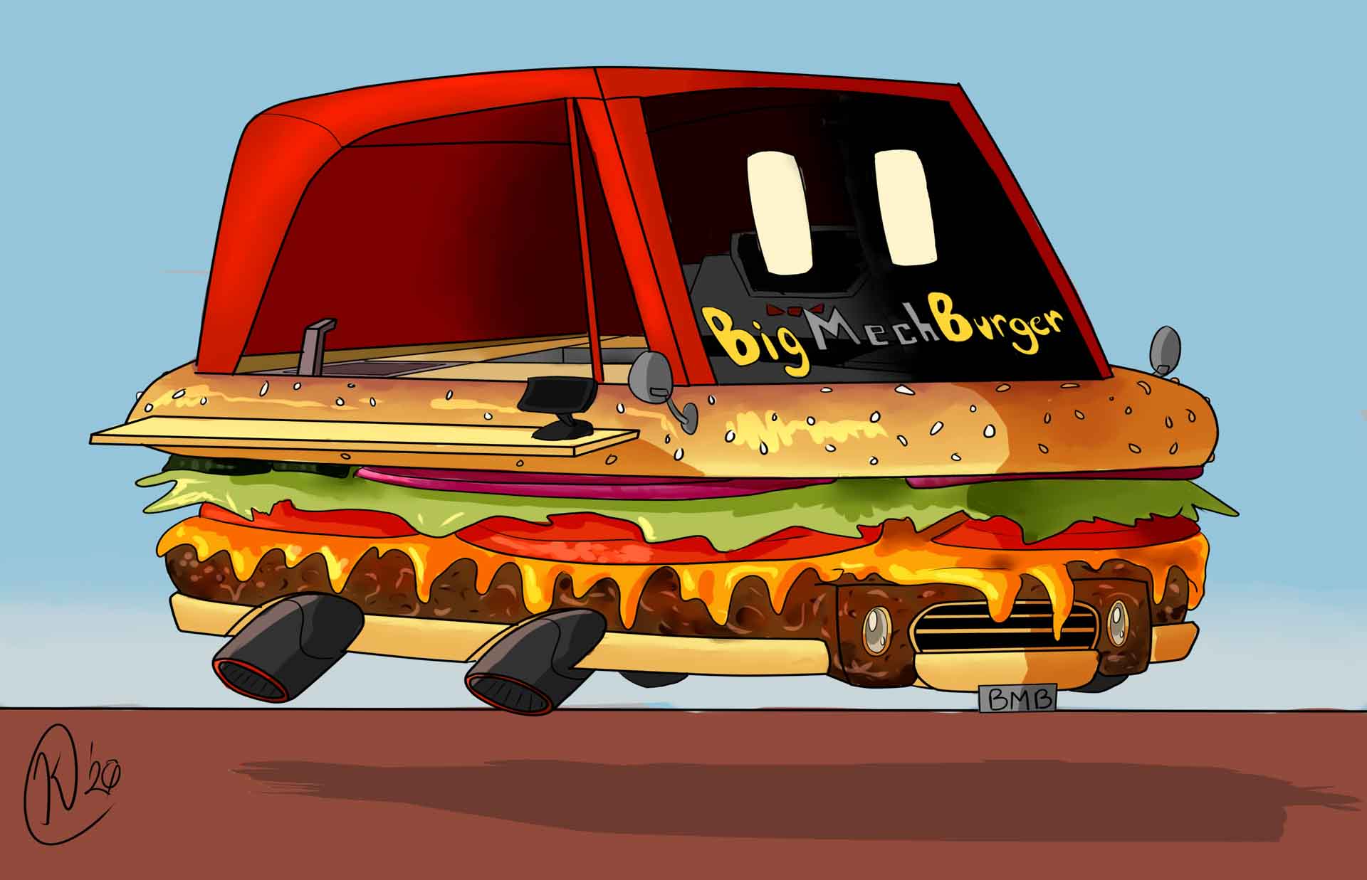  / n
A design for a futuristic food truck 