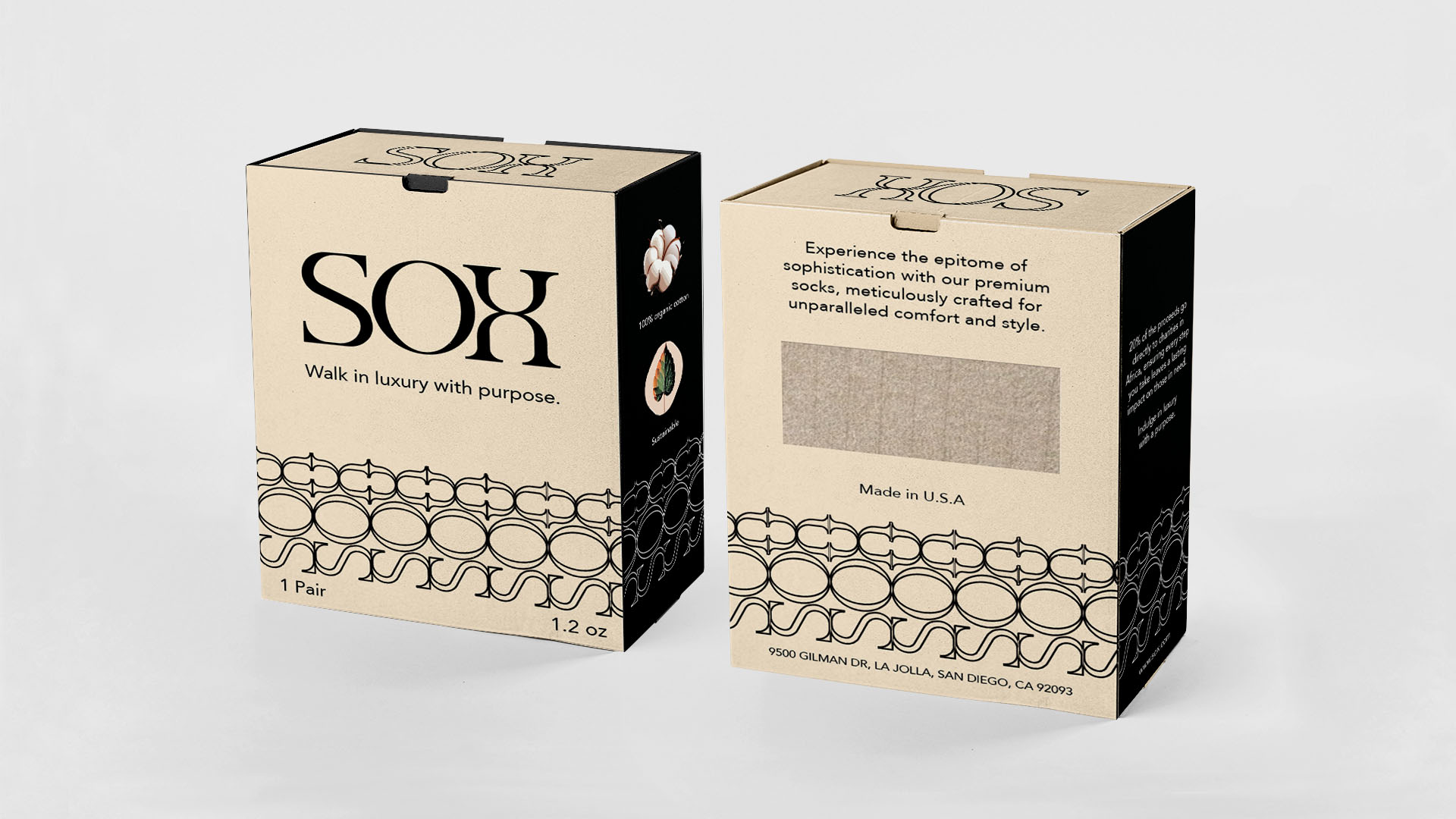 SOX / “SOX,” product box, printed, 2024.