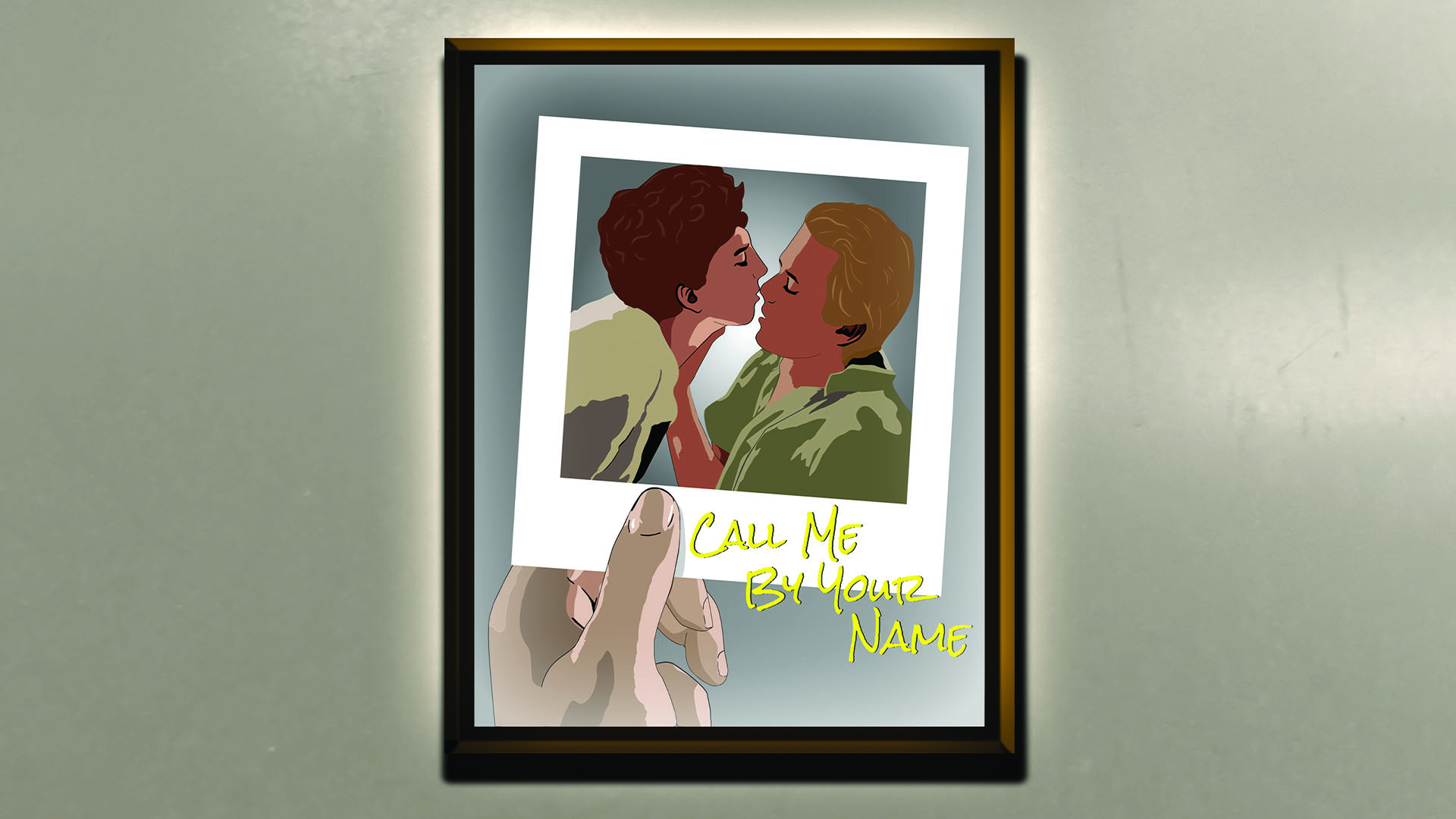 Call Me By Your Name: Movie Poster / "Call Me By Your Name: Movie Poster," digital movie poster, 10.68 x 12.25 inches digital print product, 2020. This poster art aims to capture the essence of the film 'Call Me by Your Name' to attract viewers.