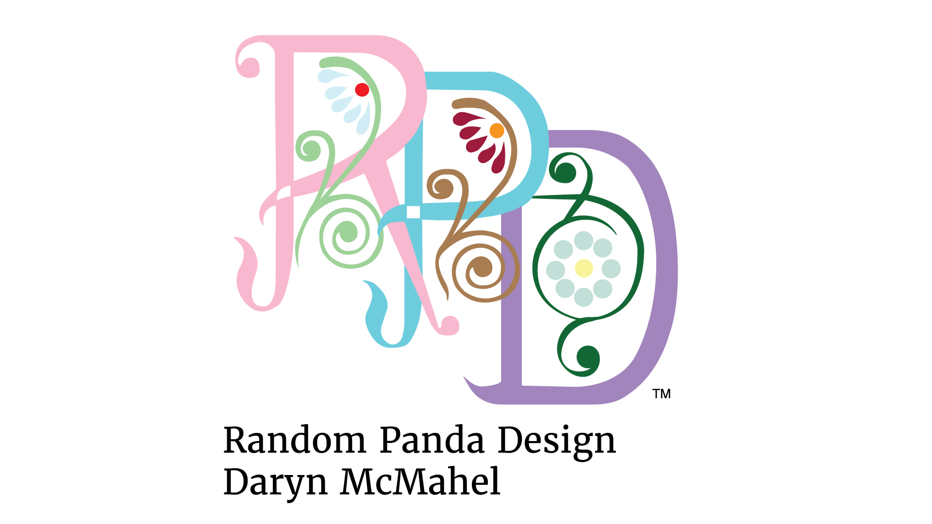 Random Panda Design / “Random Panda Design,” RPD ligature logo, 4 x 3.5 inches brand logo, 2022. This ligature logo captures the essence of RPD to bring more color into the world. 