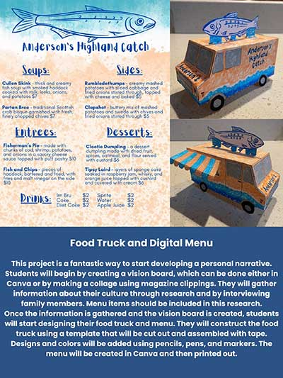  / Project 1 Food truck and menu example