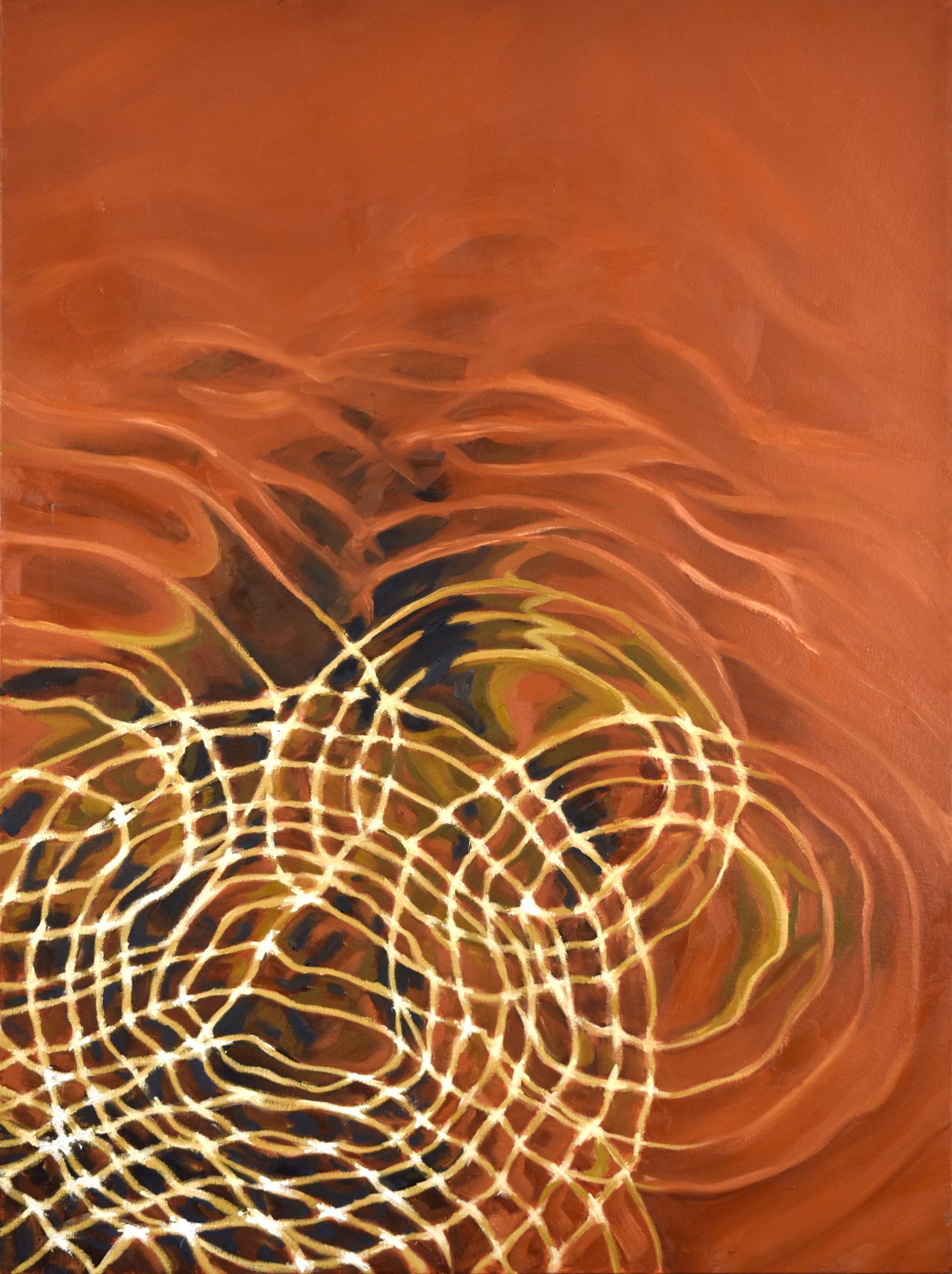 Jocelyn Scherer "Ripples #4", 2023. Oil on canvas.  / Jocelyn Scherer "Ripples #4", 2023. Oil on canvas. 