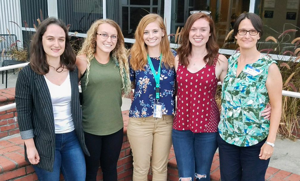 Poster and oral presentation winners From left: Kassandra Arts, Ashley McDonald Sarah Martin Kelly Lutsch and Angela Burrow