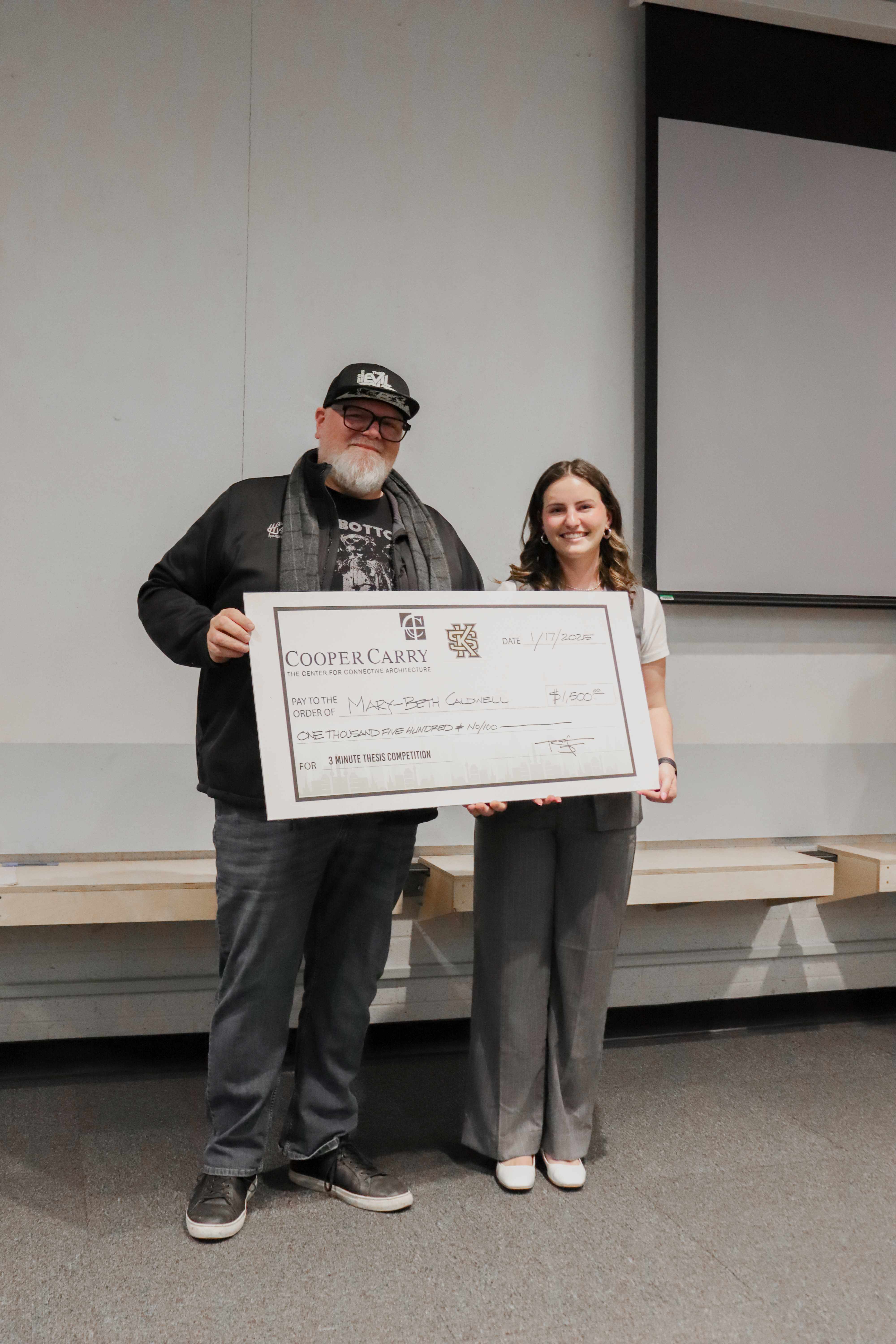 KSU architecture student wins first place in the Cooper Carry Three-Minute Thesis Competition