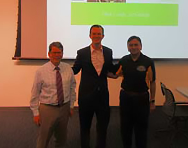 Dr. Siddiqi, Interim Dean College of Architecture, John Lanier from Ray C Anderson Foundation, and Andrew Tatnall Senior Director of Development, KSU