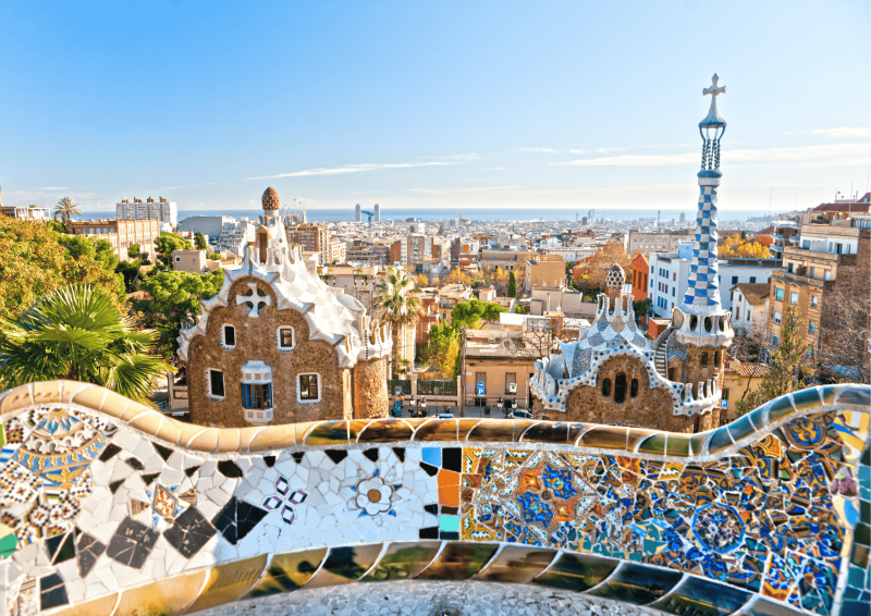 View in Barcelona, Spain. 