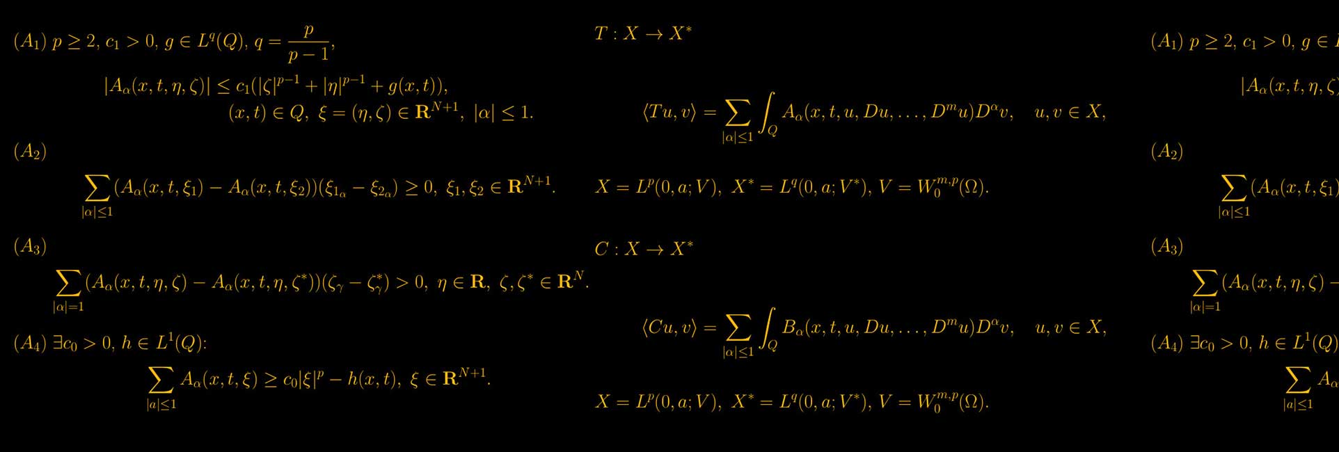 mathematical equations on a blackboard