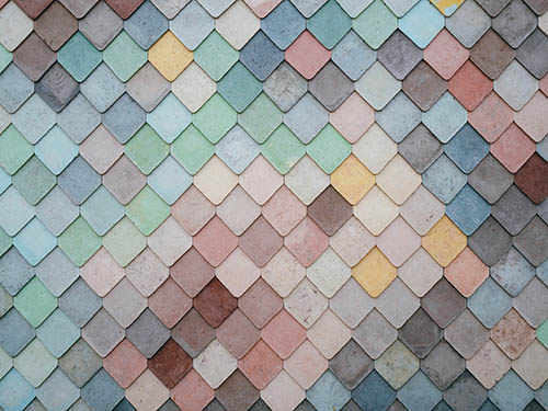 colorful decorative roof texture.