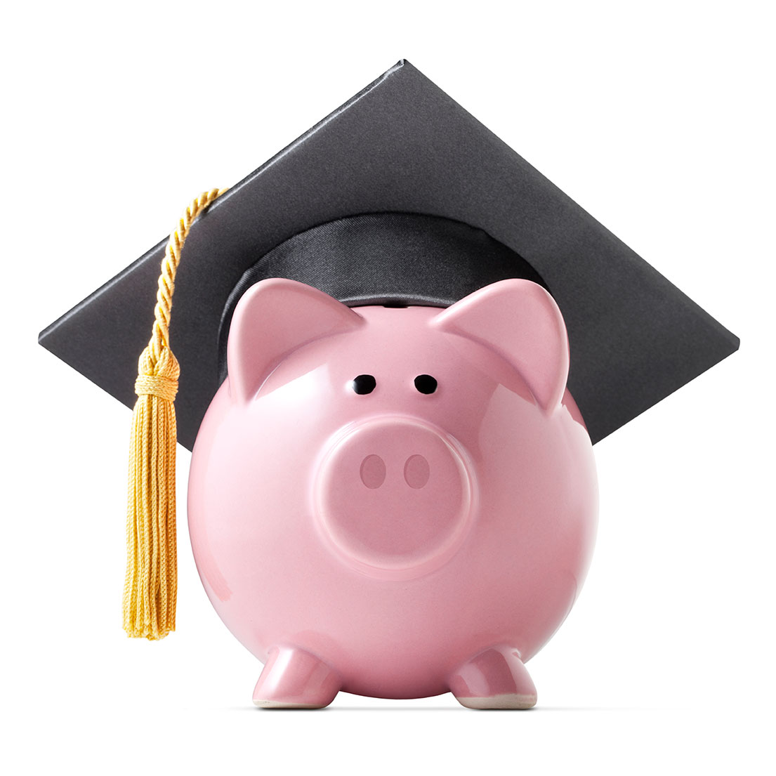 piggy bank with graduation cap