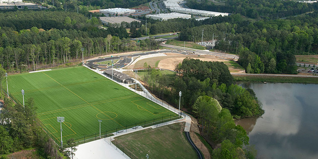 aerial view of the perch