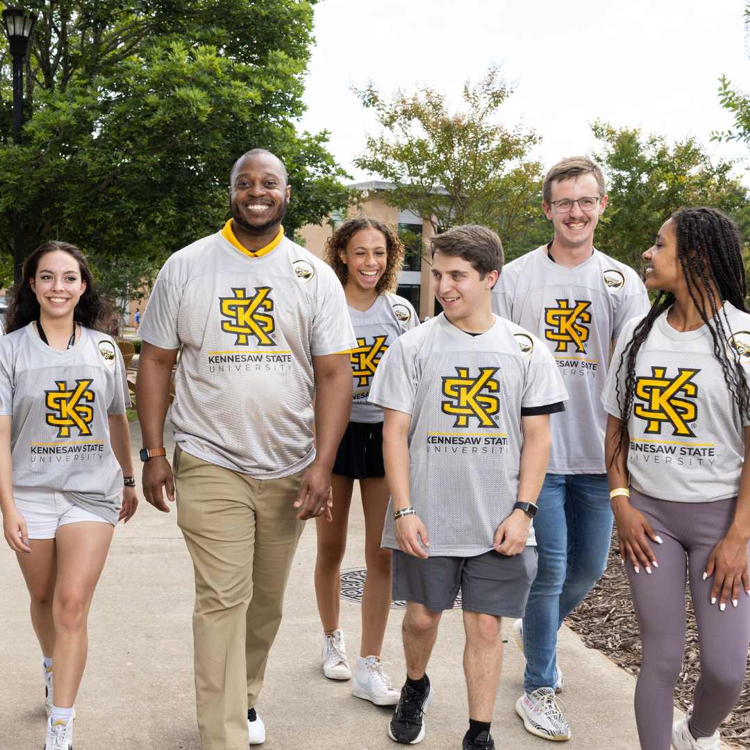 KSU flight 27 students walking