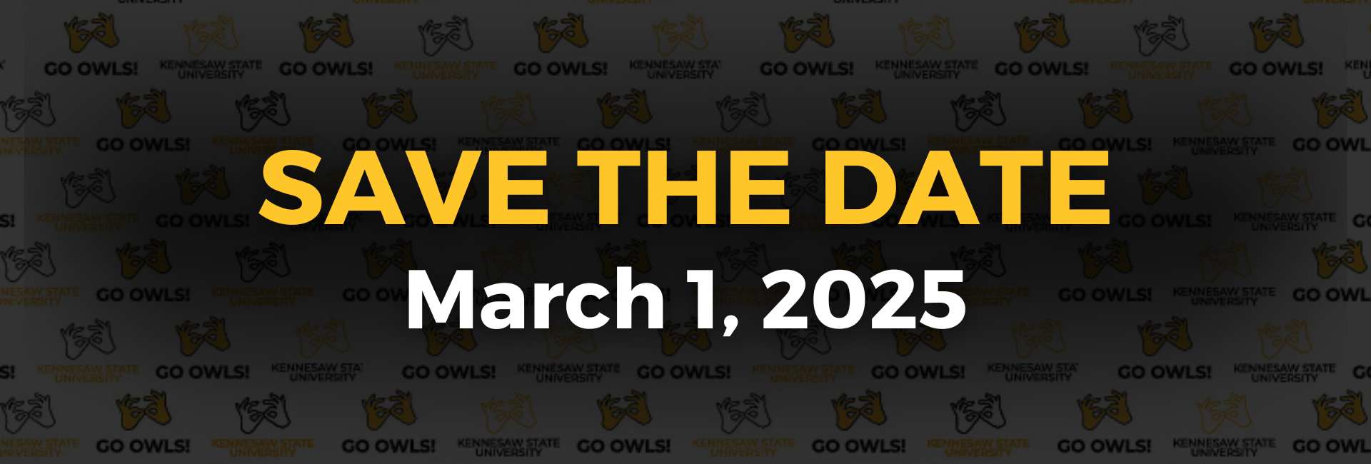 banner with the words save the date for KSU honors interview day