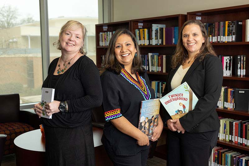 L to R: Megan Adams, Sanjuana Rodriguez, Allison Garefino.