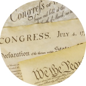 close up image of the Declaration of Independence