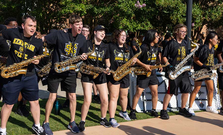 Kennesaw State University marching band. Located in Kennesaw, Georgia. / Kennesaw State University marching band. Located in Kennesaw, Georgia.