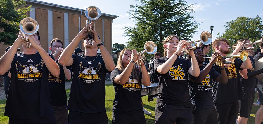 Kennesaw State University marching band. Located in Kennesaw, Georgia. / Kennesaw State University marching band. Located in Kennesaw, Georgia.