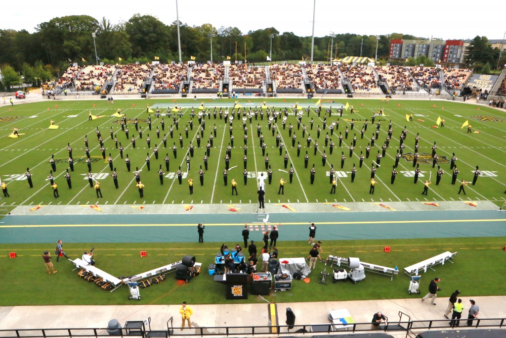 marching band on ksu field