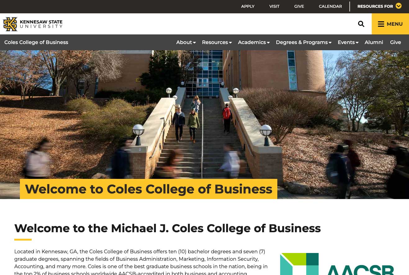 example of the College template kennesaw.edu/coles