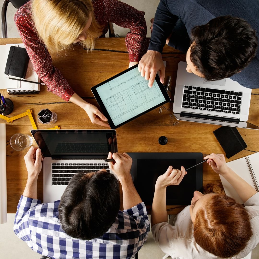 group working at table