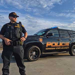 deputy chief and police suv