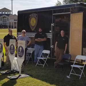 emergency management team on campus