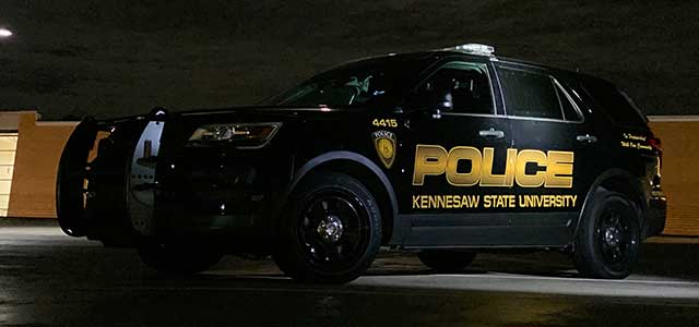 police suv in parking garage