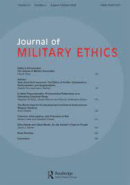 journal cover of journal of military ethics.