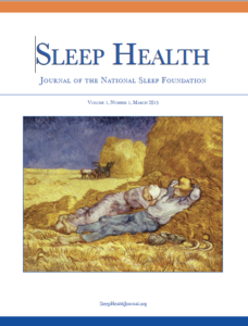 sleep health: journal of the national sleep foundation journal cover.