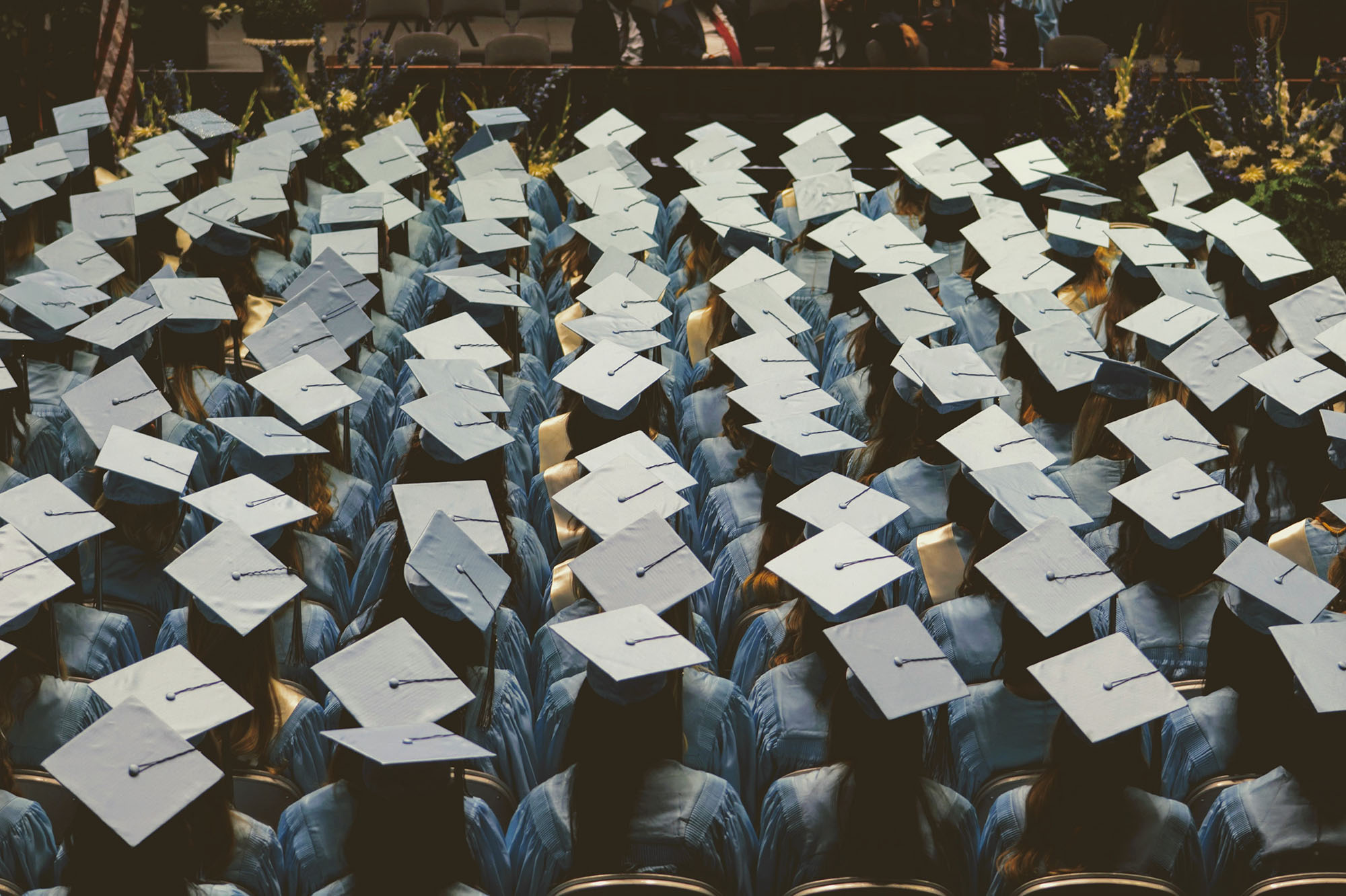 students at graduation