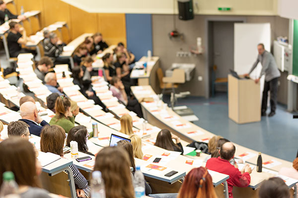 Image of a lecture hall classroom visit at Kennesaw State