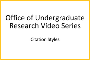 Image for the "Citation Styles" Video