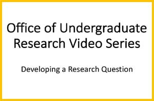 Image of video eight - Developing a Research Question