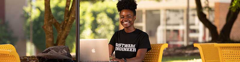 smiling software engineer student