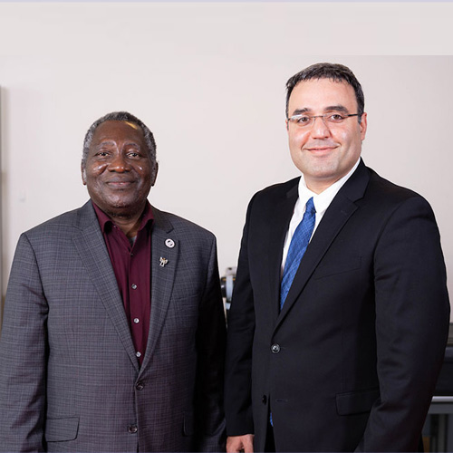 Kennesaw State earns federal contract to help local manufacturers From Left to right Olugbemiga Olatidoye and Amin Esmaeili