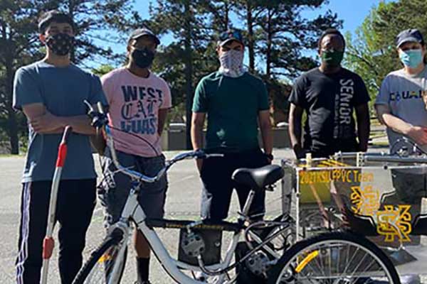 fluid power bicycle with students