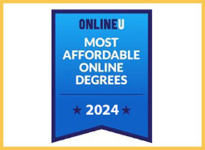 OnlineU.com badge - Most affordable online dgrees of 2024