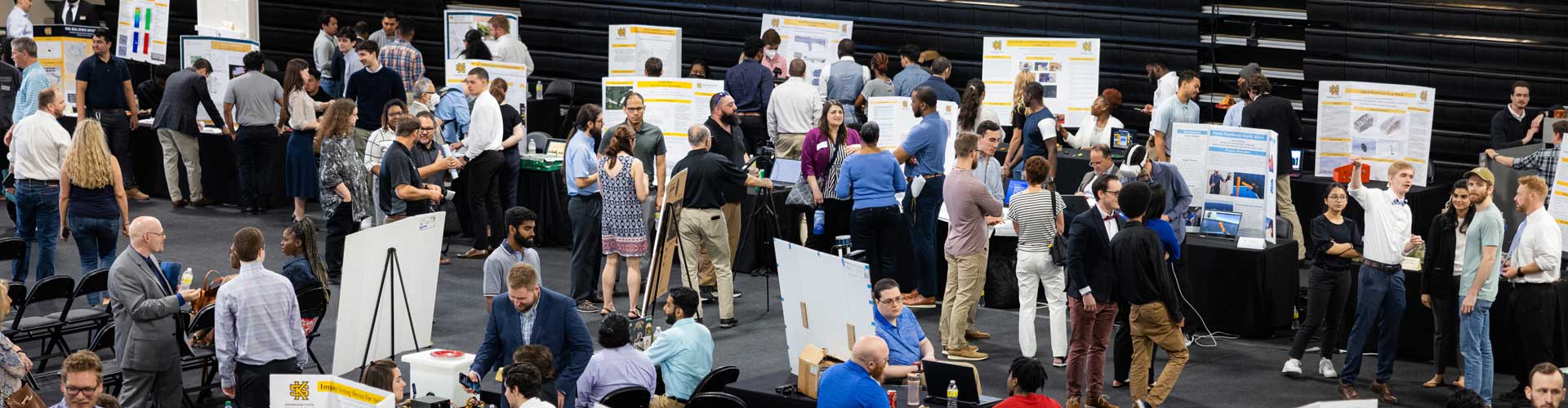 crowd of people enjoying the expo