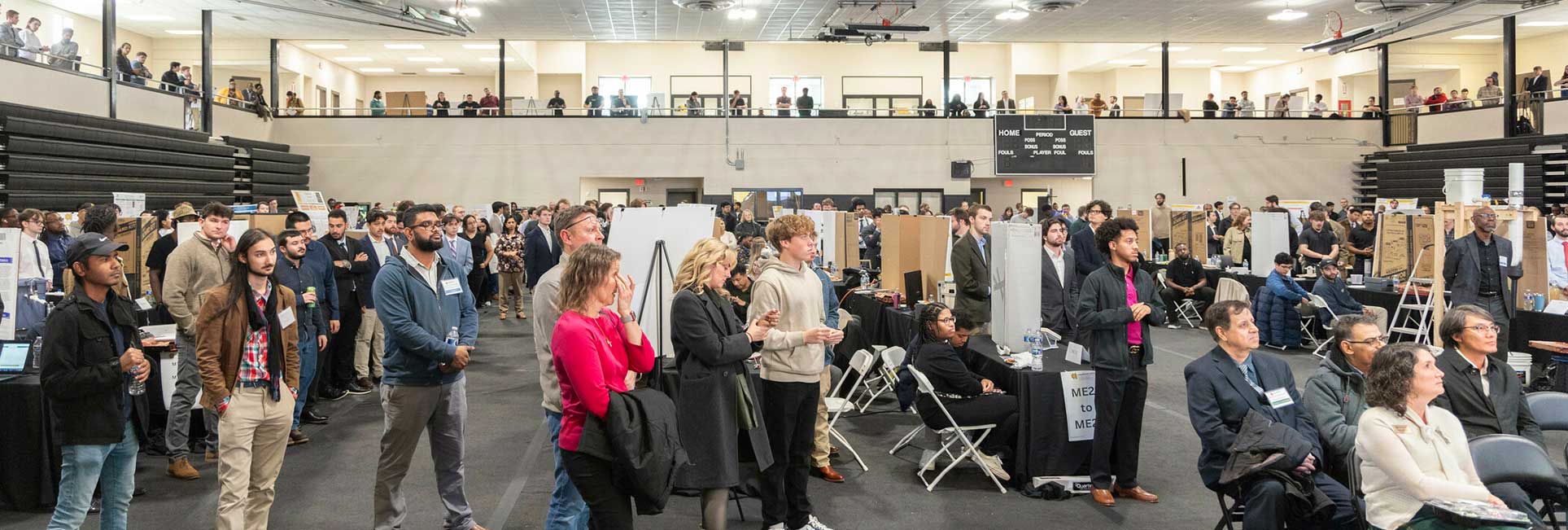 senior design expo crowd