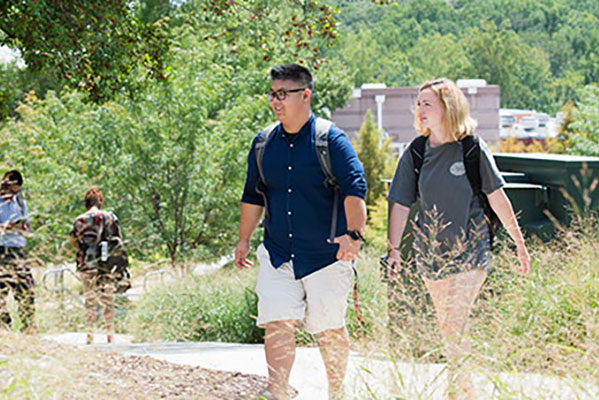 students walking on ksu campus