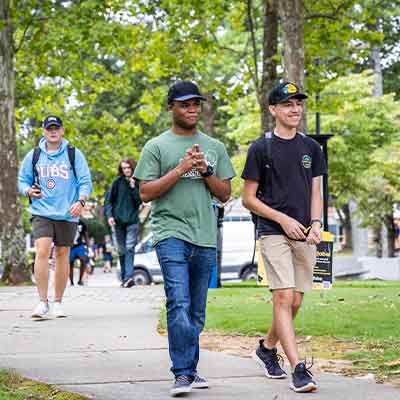 KSU students walking on campus.