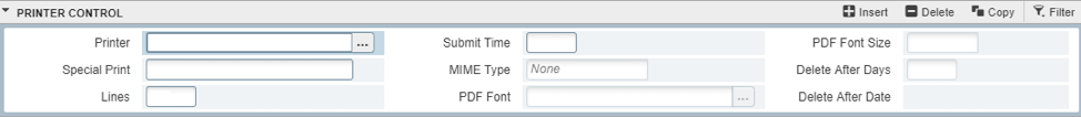 banner printer control dashboard