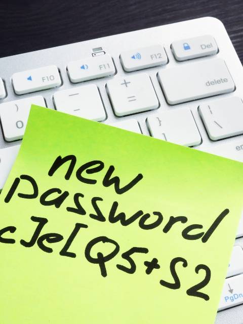 netid and password on a sticky note